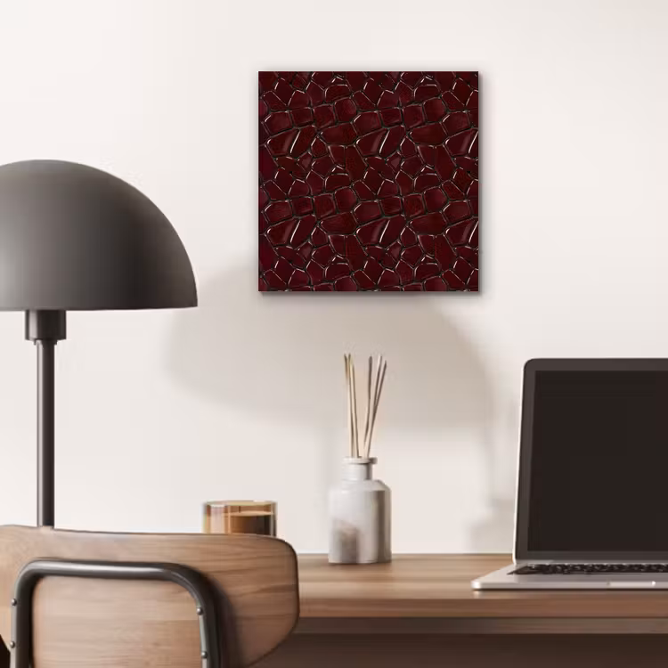 Mozaïek - Tegel - Bordeauxrood aluminium wit klein 46 -sfeer5