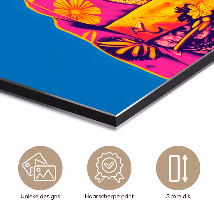 Muis - Kimono - Bloemen - Blauw aluminium wit klein -closeup_NL