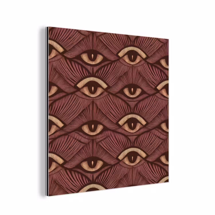 Mystiek - Ogen - Bruin aluminium wit klein 46 -3d