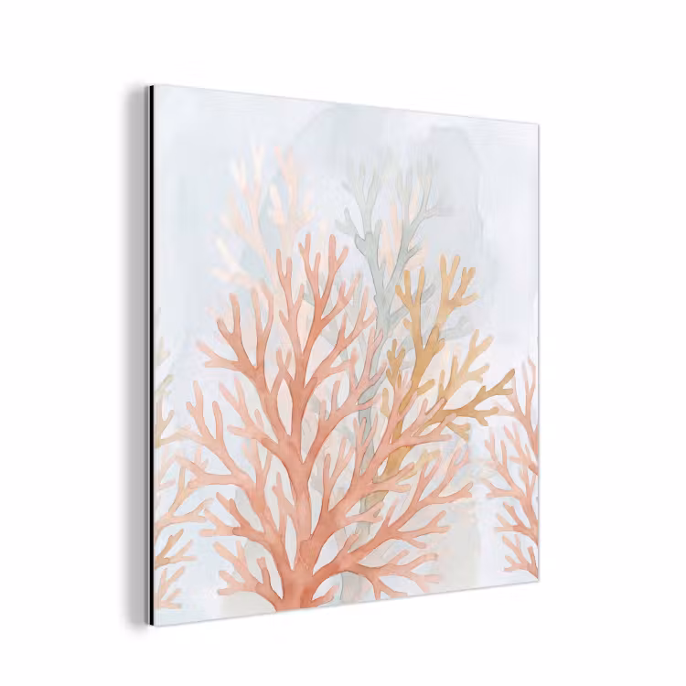 Natuur - Abstract - Aquarel - Organisch - Warm aluminium wit klein -3d