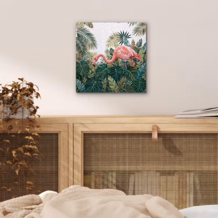 Natuur - Bladeren - Abstract - Groen - Vogel aluminium wit klein -sfeer3