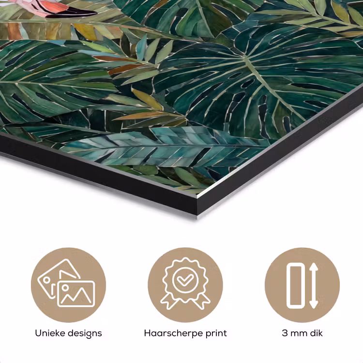 Natuur - Bladeren - Abstract - Groen - Vogel aluminium wit klein -closeup_NL