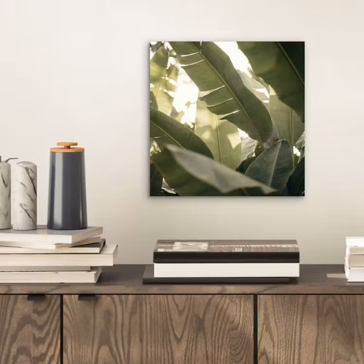 Natuur - Bladeren - Groen - Tropisch - Detail aluminium wit klein -sfeer1