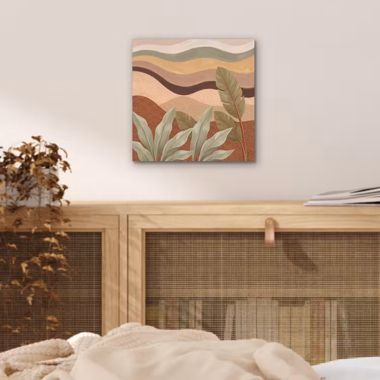 Natuur - Bladeren - Landschap - Abstract - Aardetinten aluminium wit klein -sfeer3