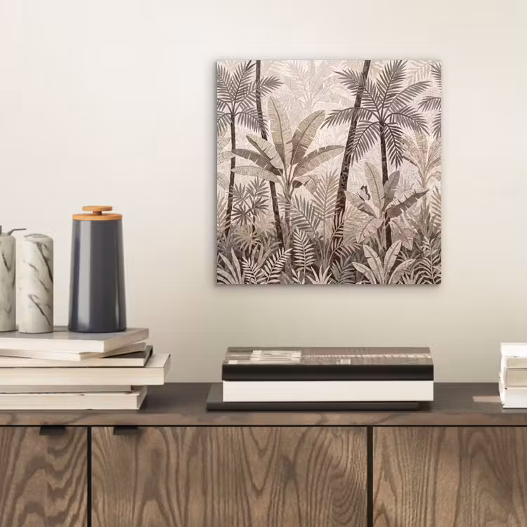 Natuur - Bladeren - Landschap - Mozaïek - Beige aluminium wit klein -sfeer1