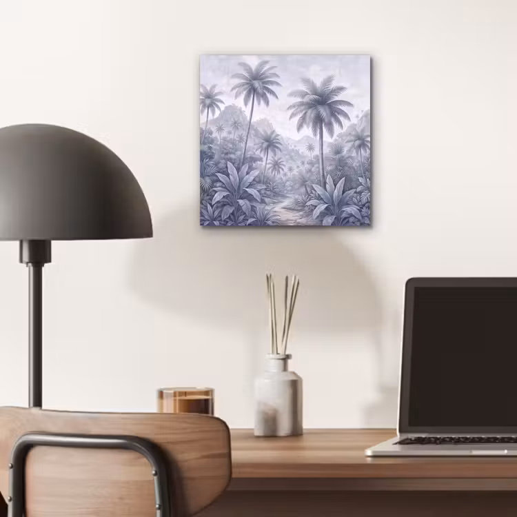 Natuur - Boom - Tropisch - Landschap - Blauw aluminium wit klein -sfeer5