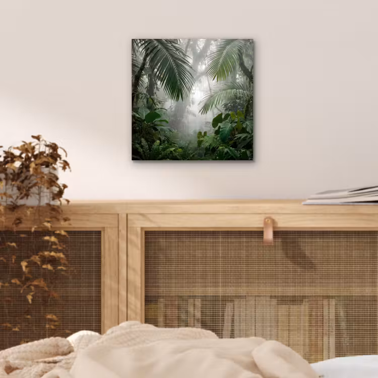 Natuur - Jungle - Mist - Tropisch - Groen aluminium wit klein -sfeer3