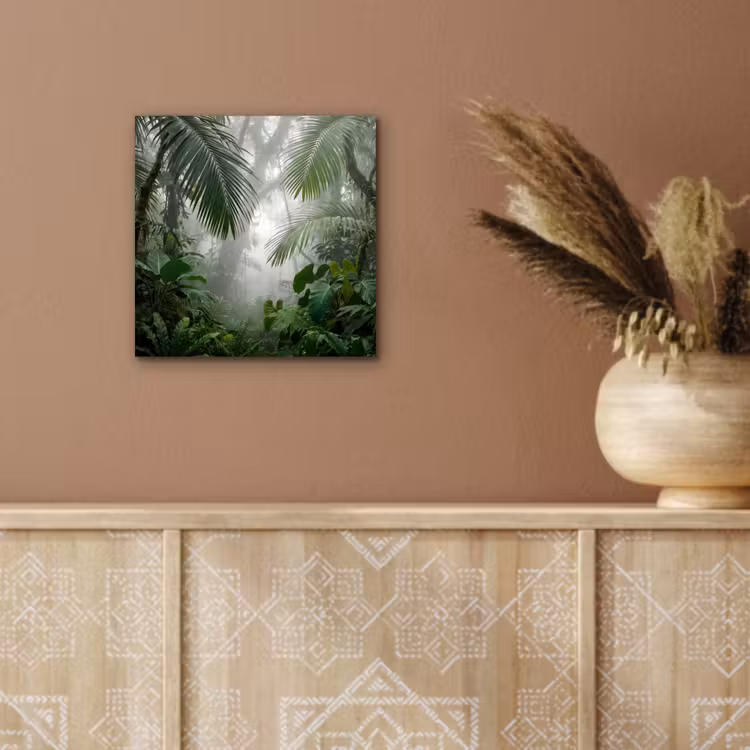 Natuur - Jungle - Mist - Tropisch - Groen aluminium wit klein -sfeer4