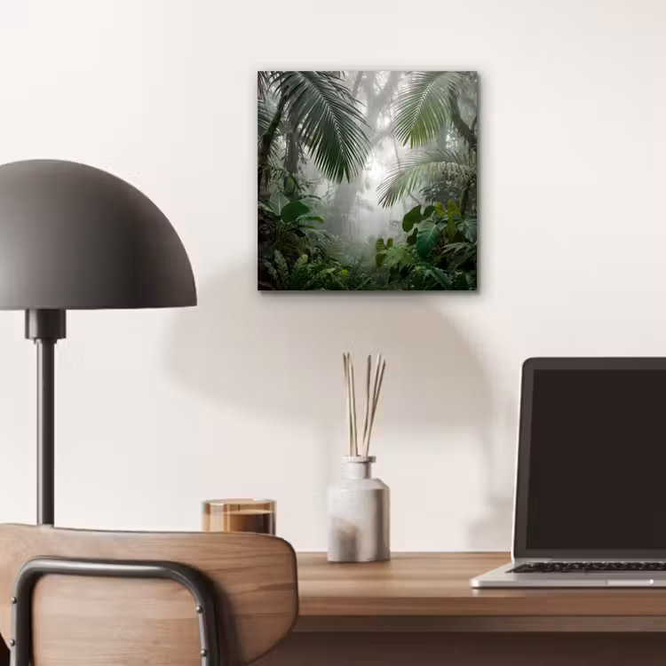 Natuur - Jungle - Mist - Tropisch - Groen aluminium wit klein -sfeer5