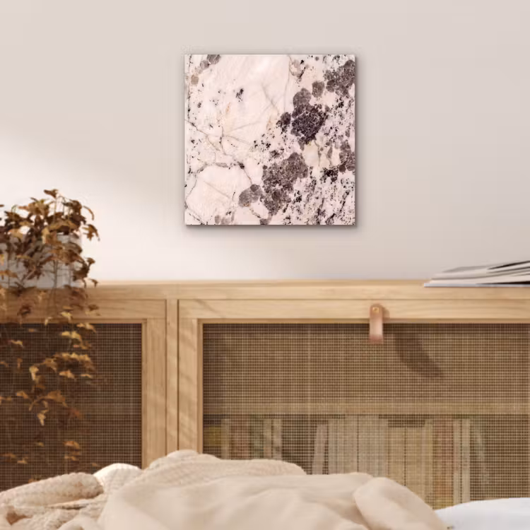 Natuursteen - Patroon - Abstract - Beige - Grijs aluminium wit klein -sfeer3
