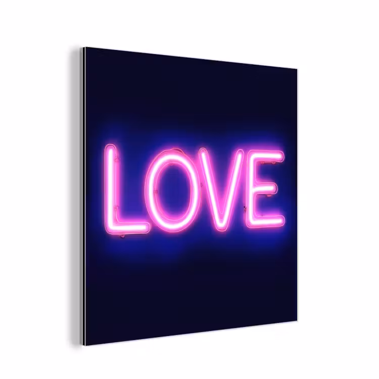 Neon - Love - Valentijn aluminium wit klein -3d