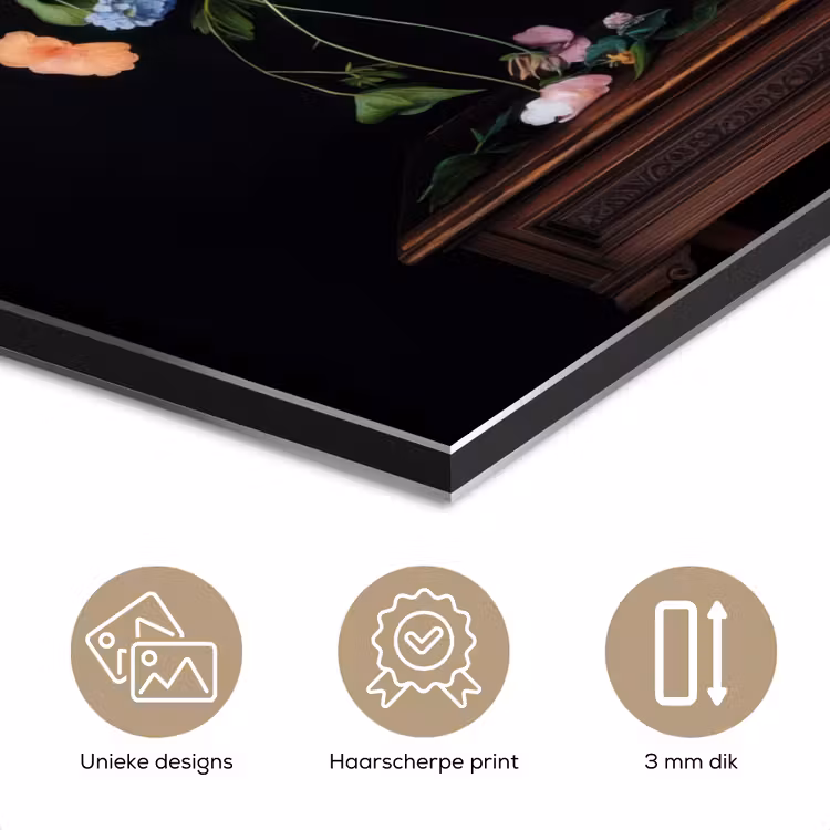 Neon - Vaas - Bloemen aluminium wit klein -closeup_NL