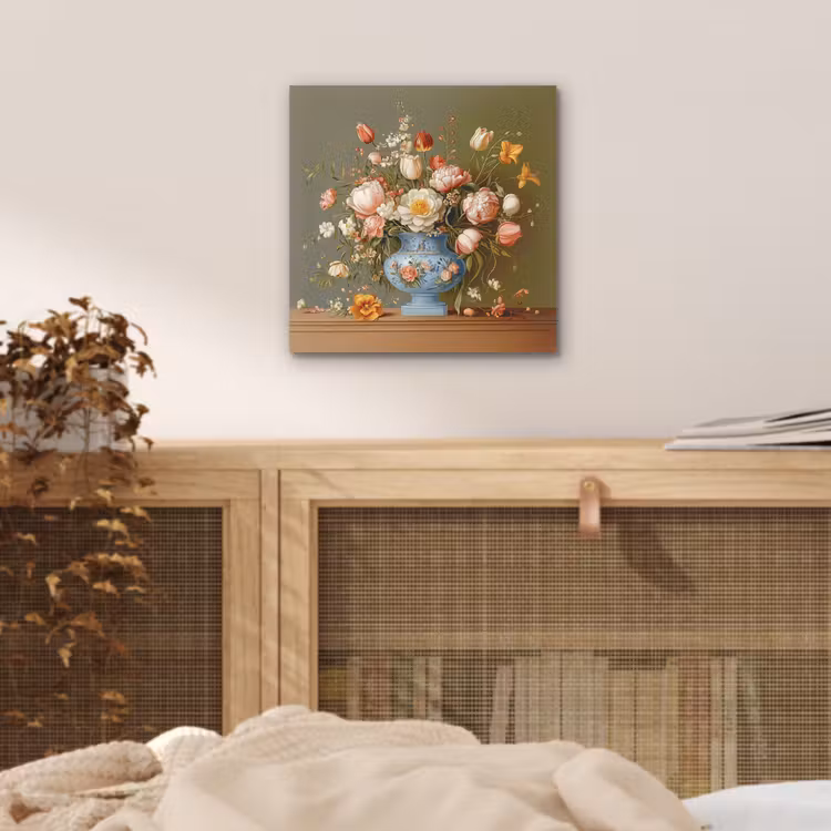 Neutral - Bloemen - Boeket - Vaas aluminium wit klein -sfeer3