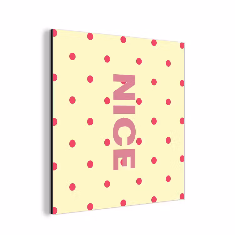 Nice - Stippen - Roze - Geel aluminium wit klein -3d