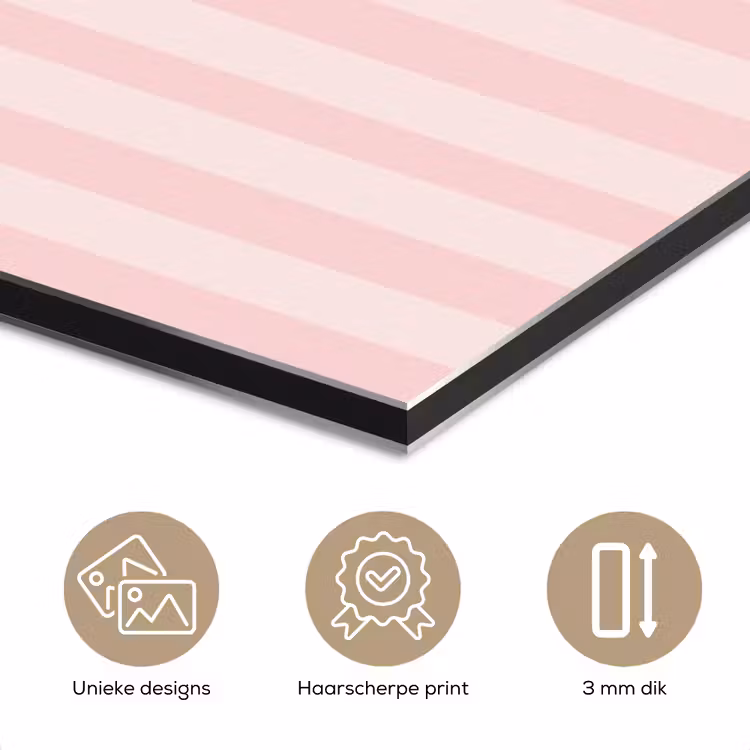 Nice - Strepen - Roze aluminium wit klein -closeup_NL