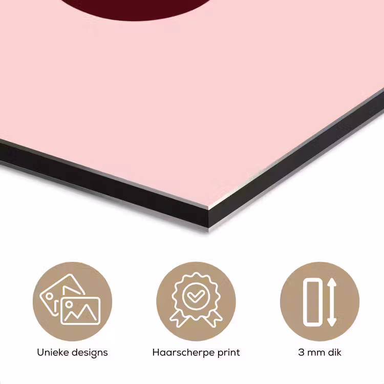 Nice - Uitroepteken - Roze aluminium wit klein -closeup_NL