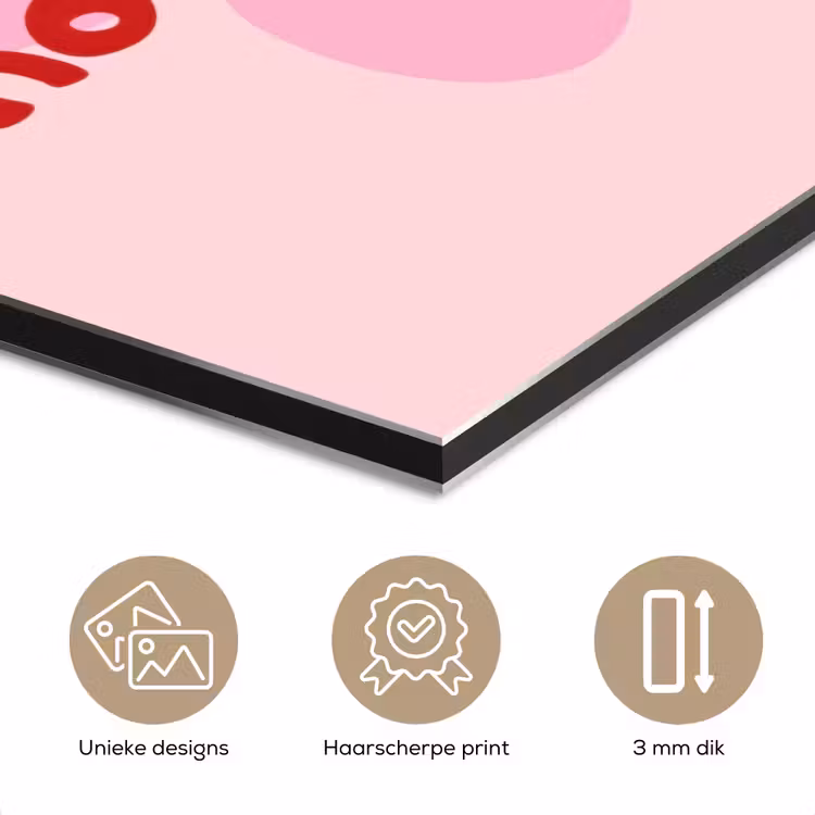 No rain no flowers - Bloem - Roze aluminium wit klein -closeup_NL