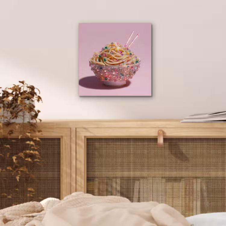 Noodles - Edelstenen - Stokjes - Roze aluminium wit klein -sfeer3