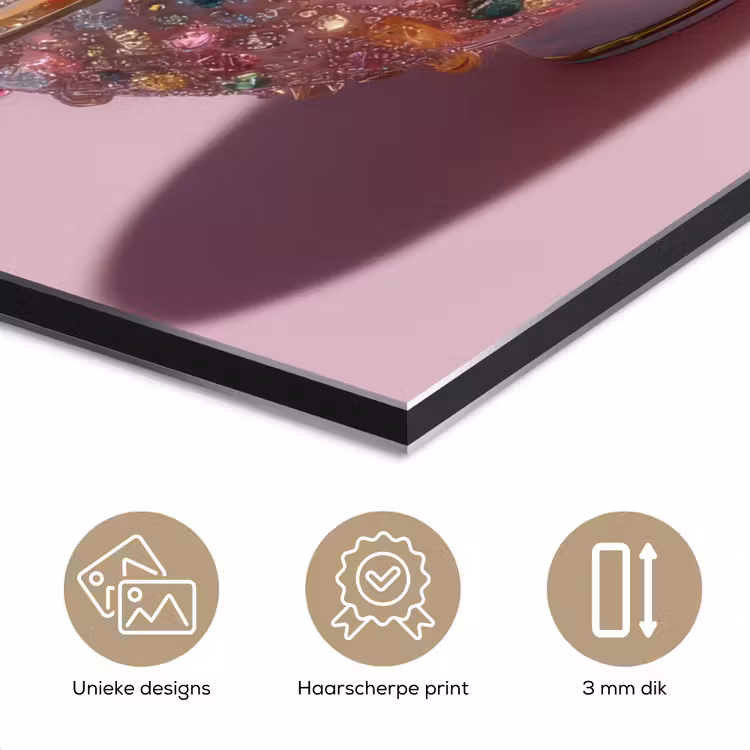 Noodles - Edelstenen - Stokjes - Roze aluminium wit klein -closeup_NL