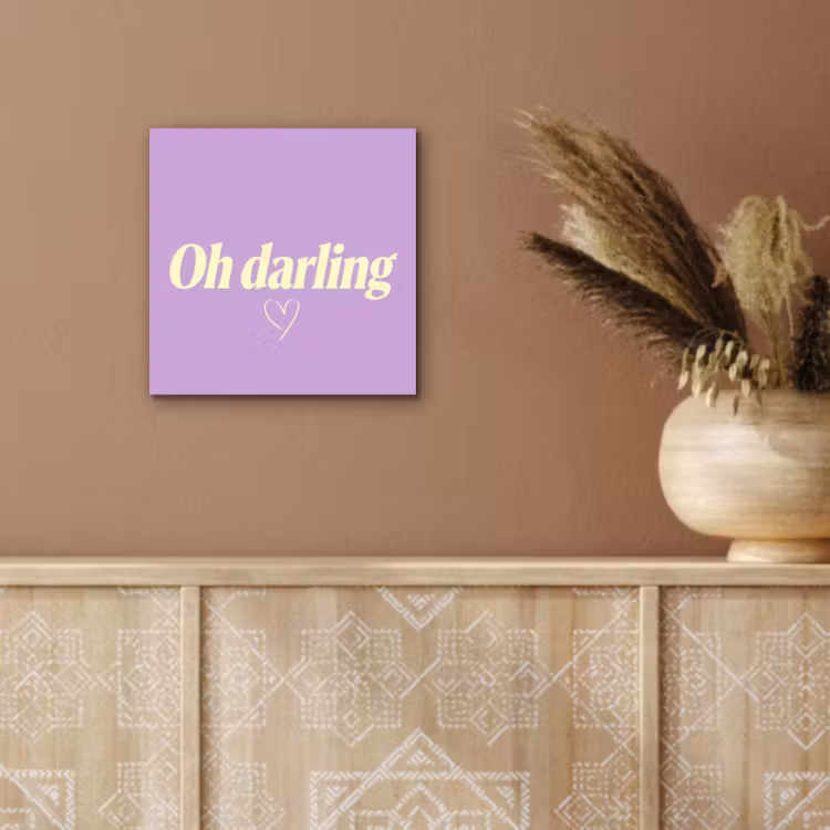 Oh darling - Hart - Paars aluminium wit klein -sfeer4