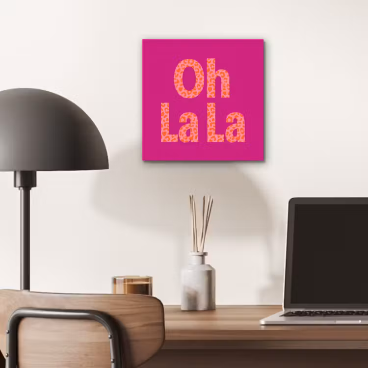 Oh la la - Luipaardprint - Roze aluminium wit klein -sfeer5