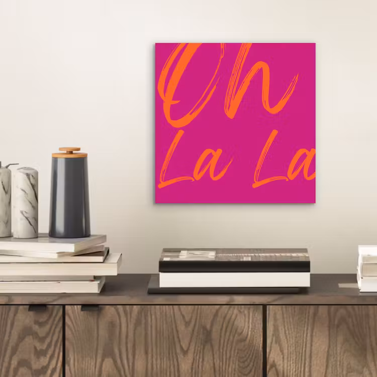 Oh la la - Oranje - Roze aluminium wit klein -sfeer1
