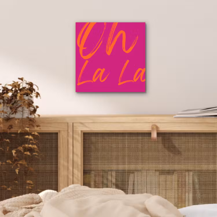 Oh la la - Oranje - Roze aluminium wit klein -sfeer3