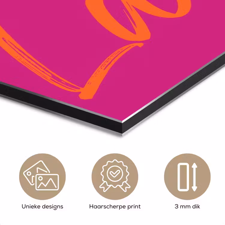 Oh la la - Oranje - Roze aluminium wit klein -closeup_NL
