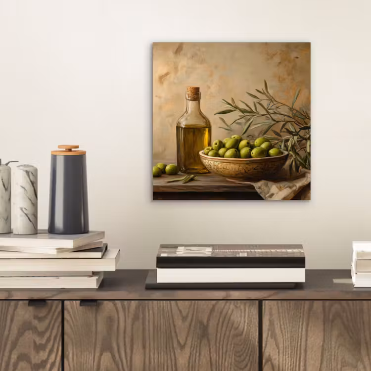 Olijven - Stilleven - Vintage aluminium wit klein -sfeer1