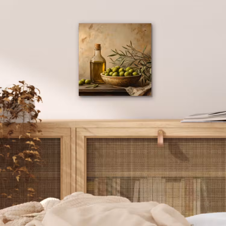 Olijven - Stilleven - Vintage aluminium wit klein -sfeer3