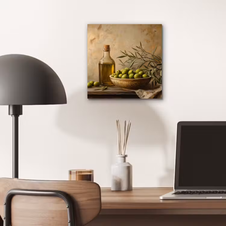 Olijven - Stilleven - Vintage aluminium wit klein -sfeer5