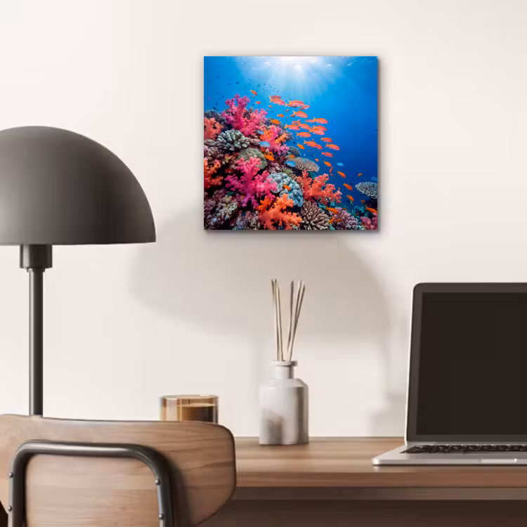 Onderwater - Koraalrif - Vissen - Oceaan - Natuur aluminium wit klein -sfeer5