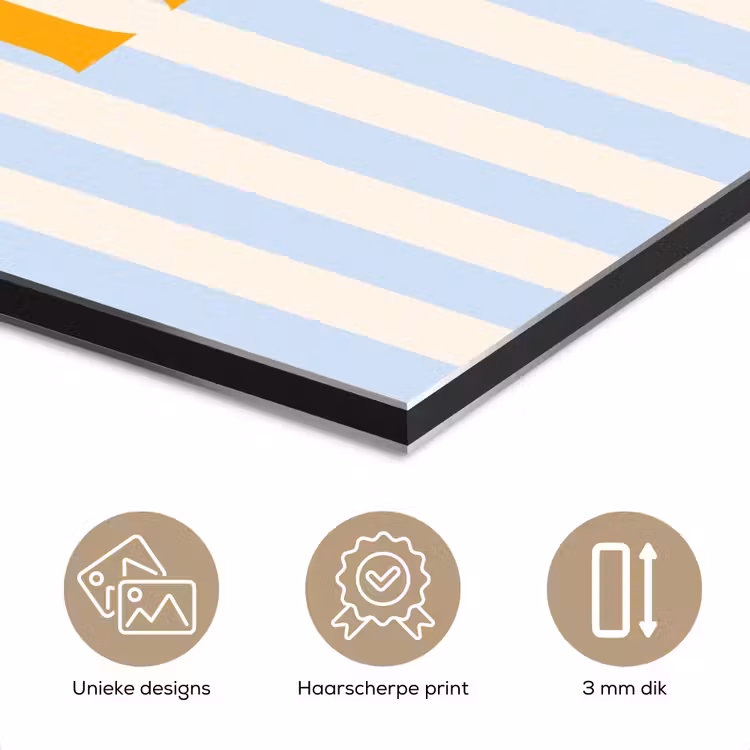 Oranje - Blauw - Strepen - Home aluminium wit klein -closeup_NL