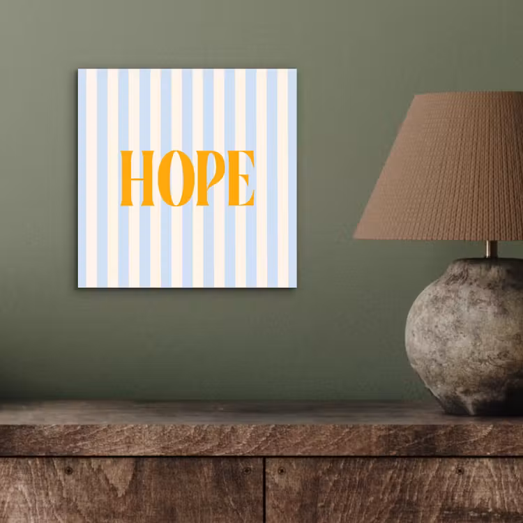 Oranje - Blauw - Strepen - Hope aluminium wit klein -sfeer2