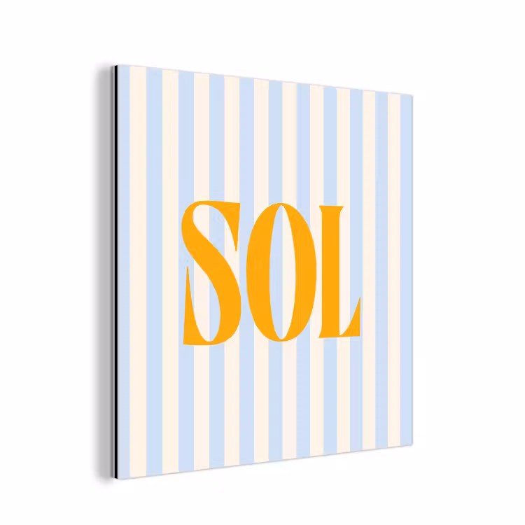 Oranje - Blauw - Strepen - Sol aluminium wit klein -3d