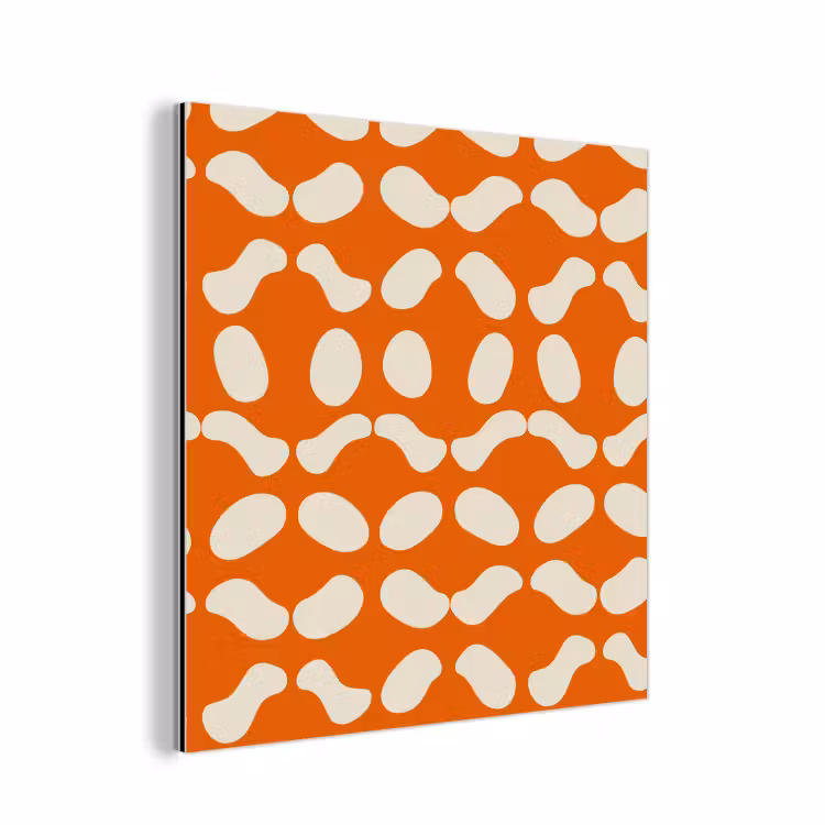 Oranje - Organische vormen - Wit aluminium wit klein 46 -3d