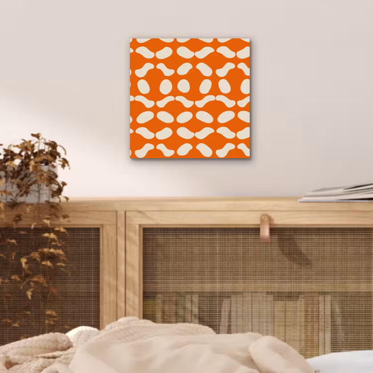 Oranje - Organische vormen - Wit aluminium wit klein 46 -sfeer3