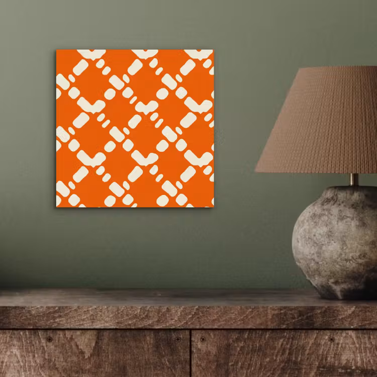 Oranje - Ruitpatroon - Wit aluminium wit klein 46 -sfeer2