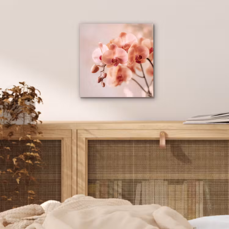 Orchidee - Bloemen - Roze - Bloemblaadjes aluminium wit klein -sfeer3