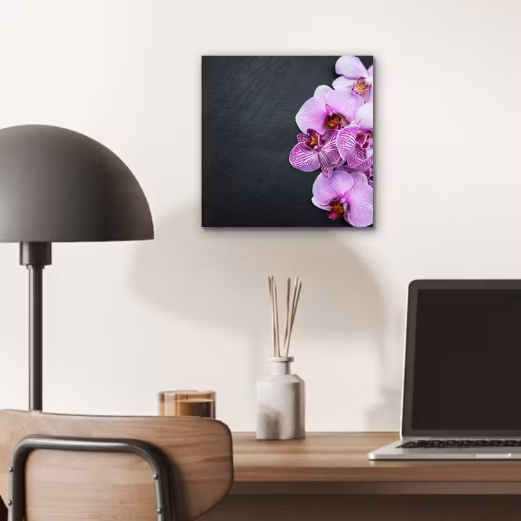 Orchidee - Bloemen - Roze - Flora aluminium wit klein -sfeer5