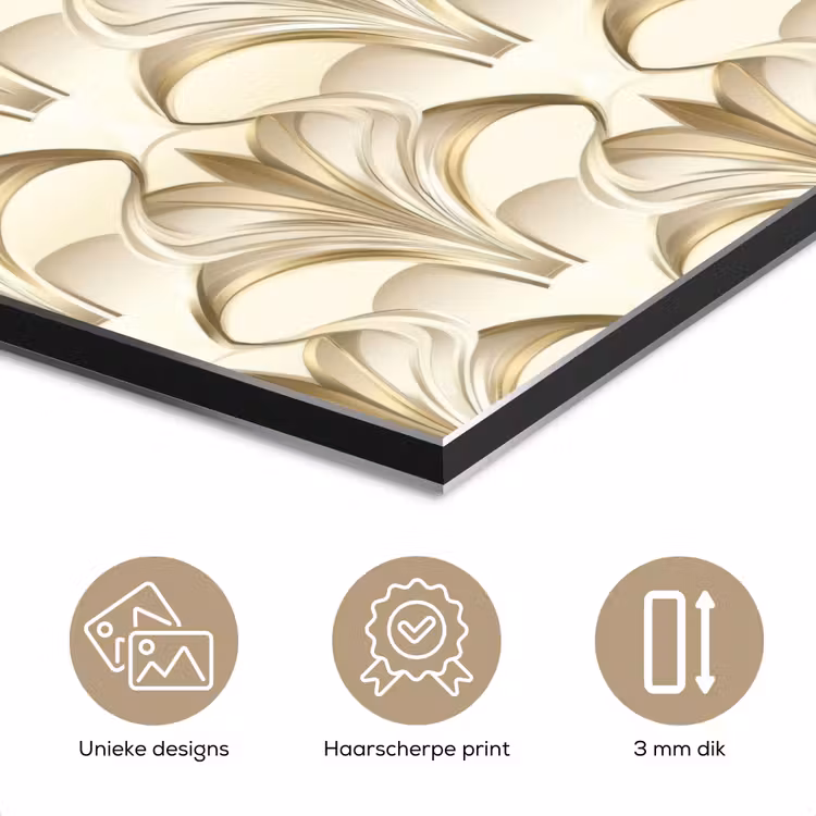 Ornament - Barok - Goud aluminium wit klein 46 -closeup_NL