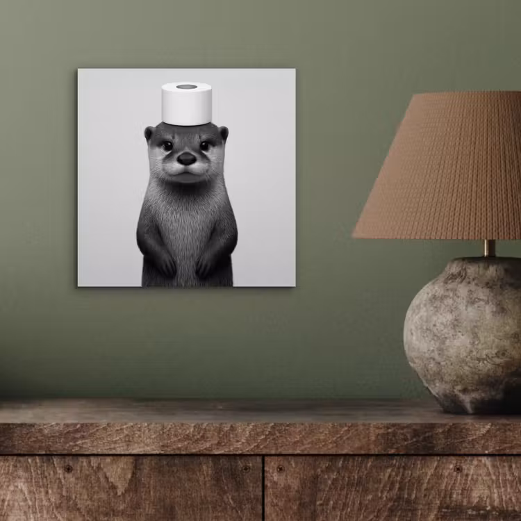 Otter - WC rol - Zwart - Wit aluminium wit klein -sfeer2