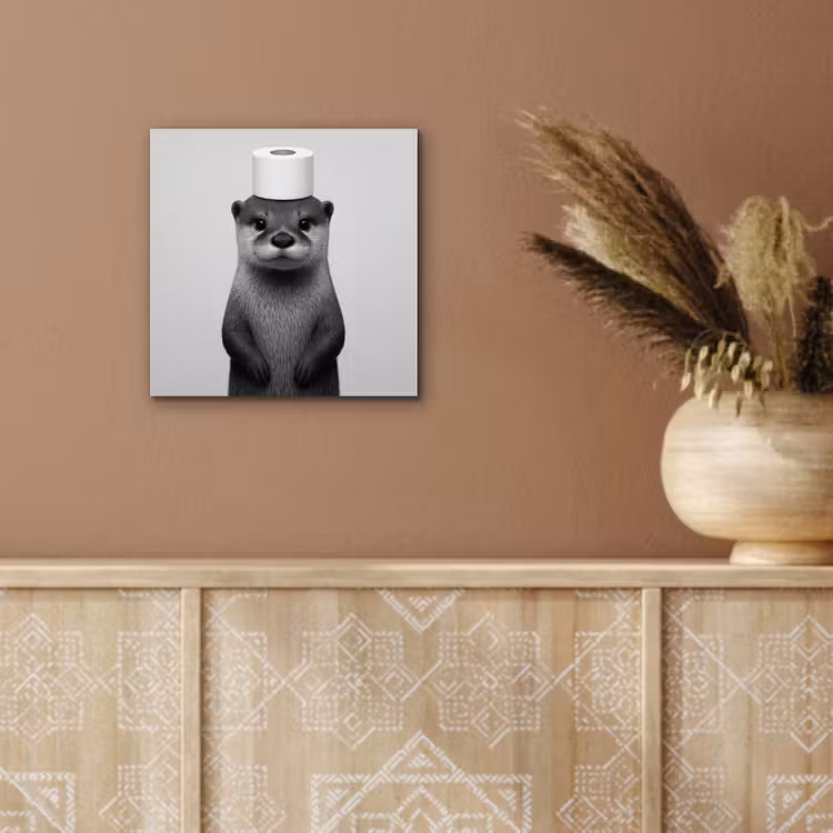 Otter - WC rol - Zwart - Wit aluminium wit klein -sfeer4