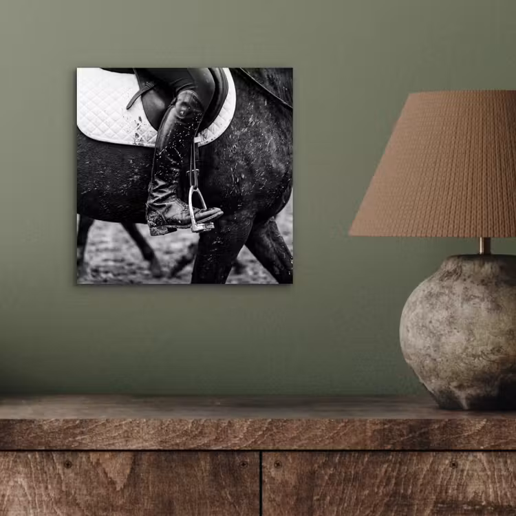 Paard - Sport - Zwart - Wit aluminium wit klein -sfeer2