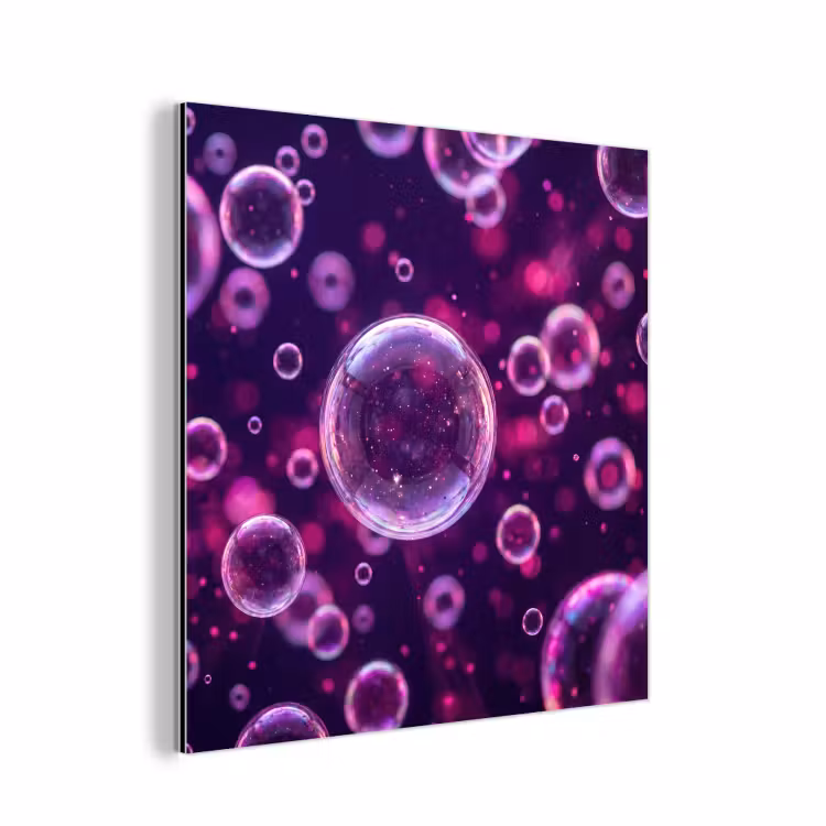 Paars - Bubbels - Schuim aluminium wit klein -3d