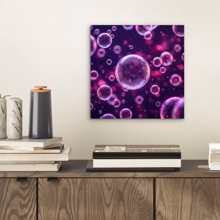 Paars - Bubbels - Schuim aluminium wit klein -sfeer1
