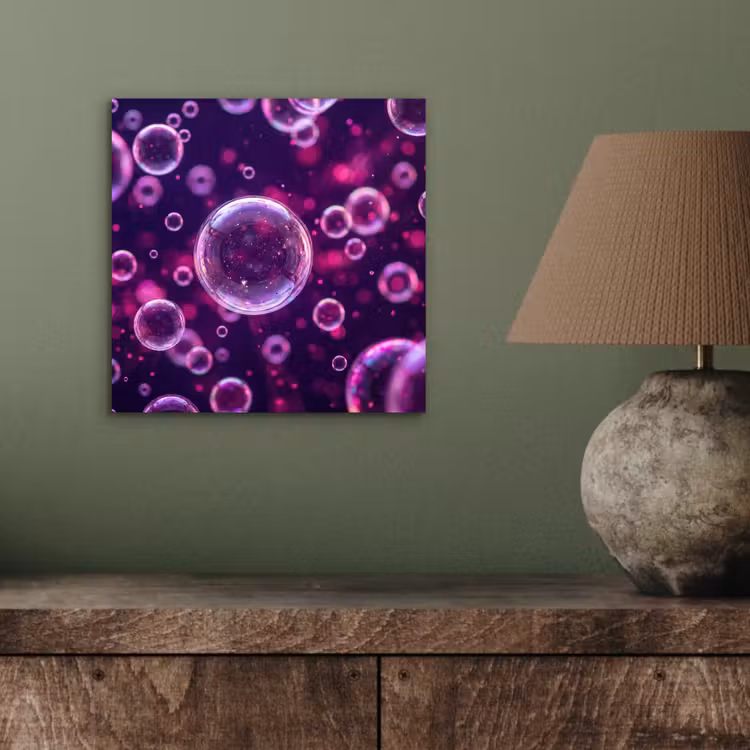 Paars - Bubbels - Schuim aluminium wit klein -sfeer2