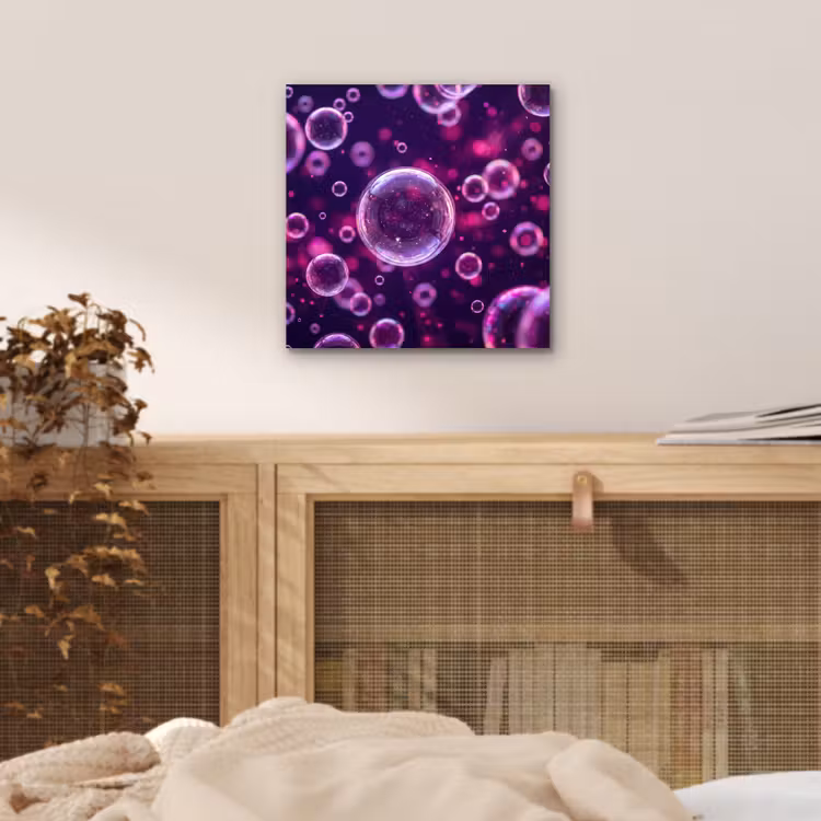 Paars - Bubbels - Schuim aluminium wit klein -sfeer3