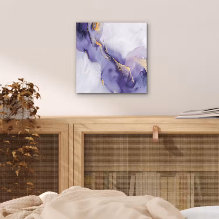 Paars - Modern - Marmer - Abstract aluminium wit klein -sfeer3