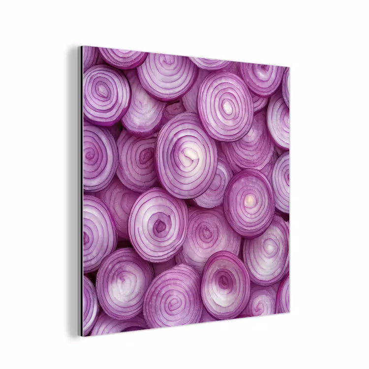 Paars - Uien - Close up aluminium wit klein -3d